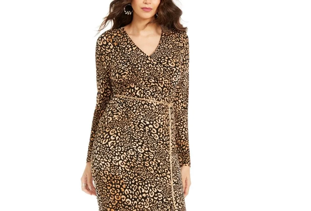 Thalia Sodi Women's Printed Surplice Sheath Dress Gold Size X-Small sold by Ruumur product image thumbnail 2