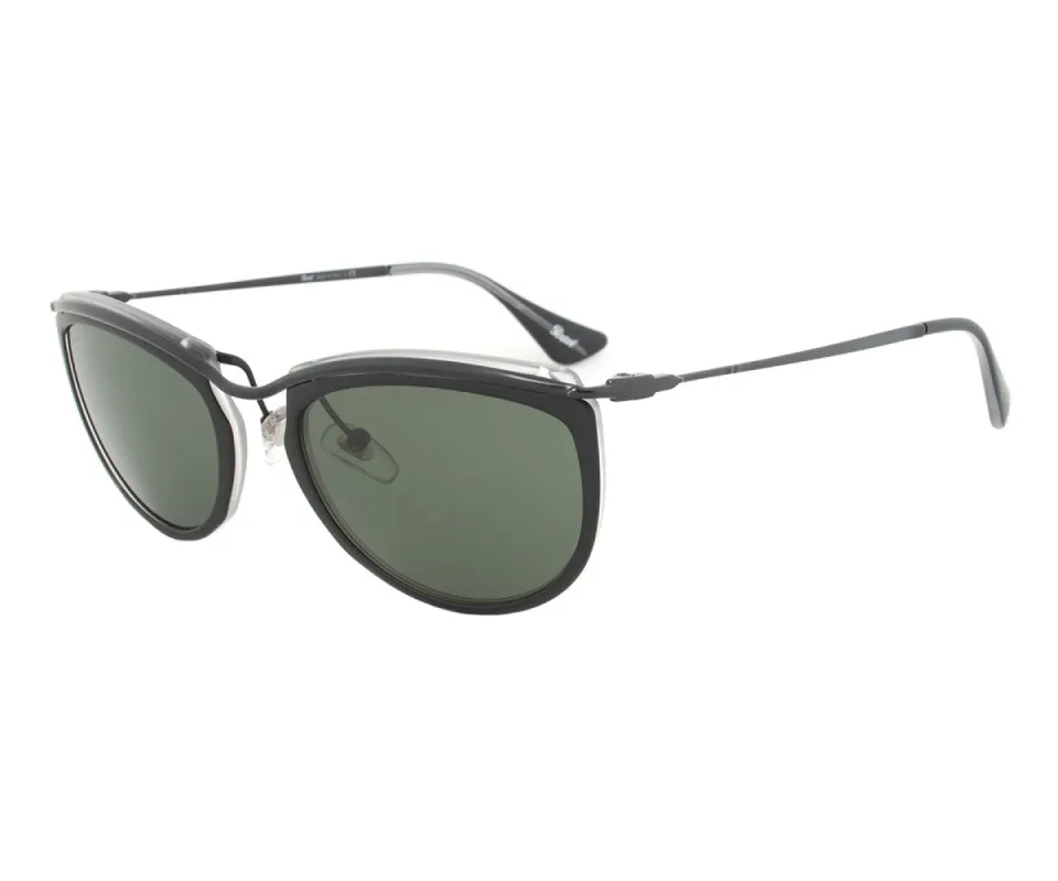 Persol PO3082S 1004/31 Sunglasses | Black and Matte Crystal Frame | Grey Lens made by Ruumur