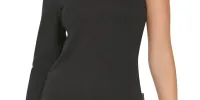 Calvin Klein Women's One Shoulder Turtleneck Top Black Size Small sold by Ruumur