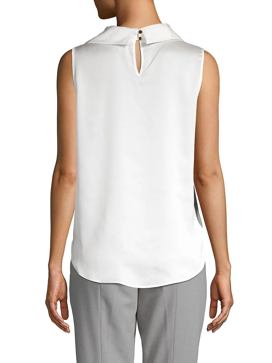 Calvin Klein Women's Cowl Neck Top White Size Medium sold by Ruumur product image thumbnail 2