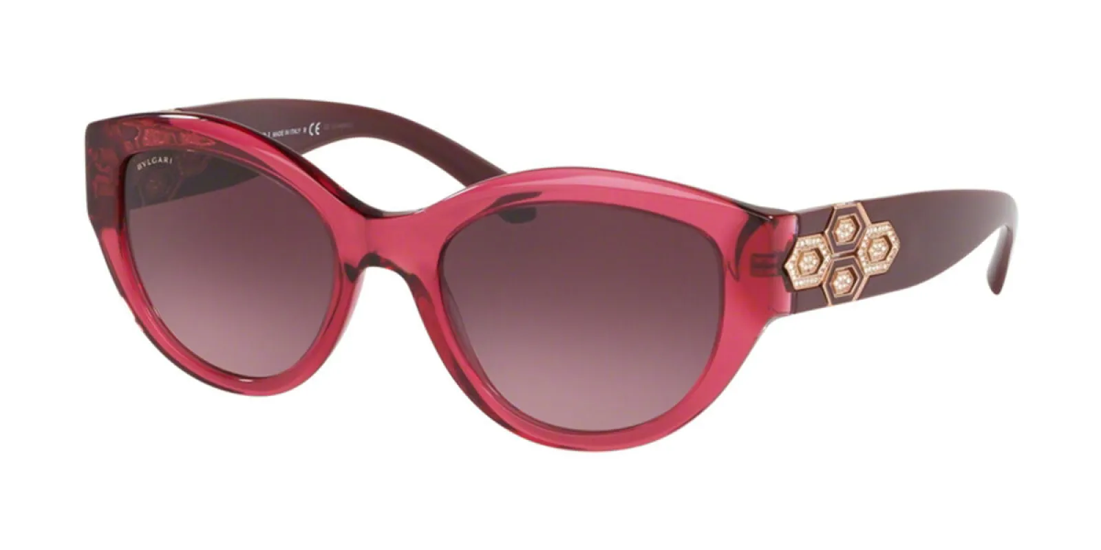 Bulgari Women's 53 mm Transparent Violet Sunglasses BV8221B-54788H-53 sold by Ruumur