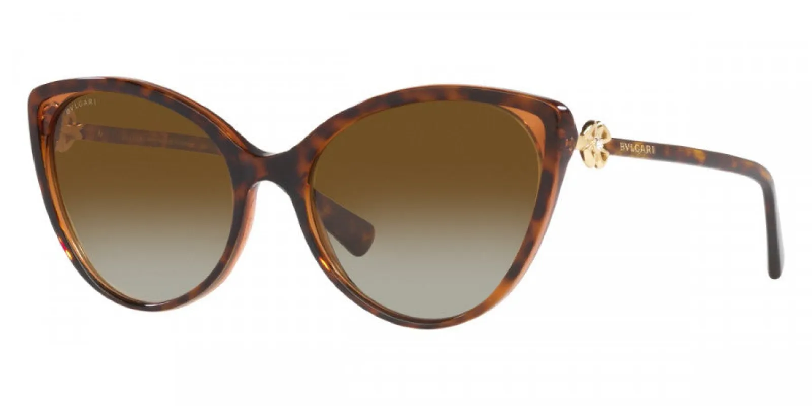 Bulgari Women's 57 mm Havana On Transparent Br Sunglasses Polarized BV8246B-5496T5-57 sold by Ruumur