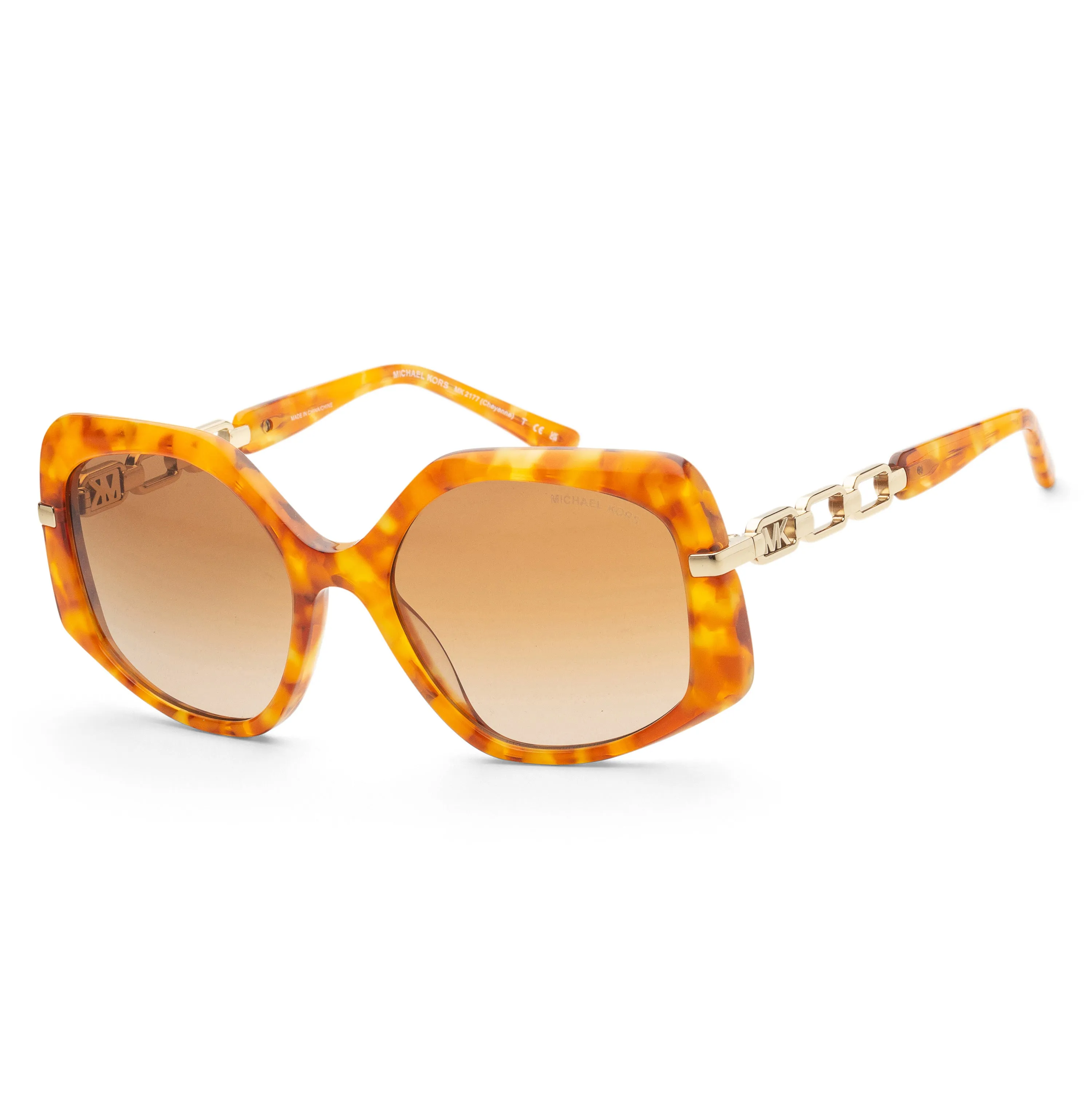 Michael Kors Women's Cheyenne 56mm Marigold Tortoise Sunglasses sold by Ruumur