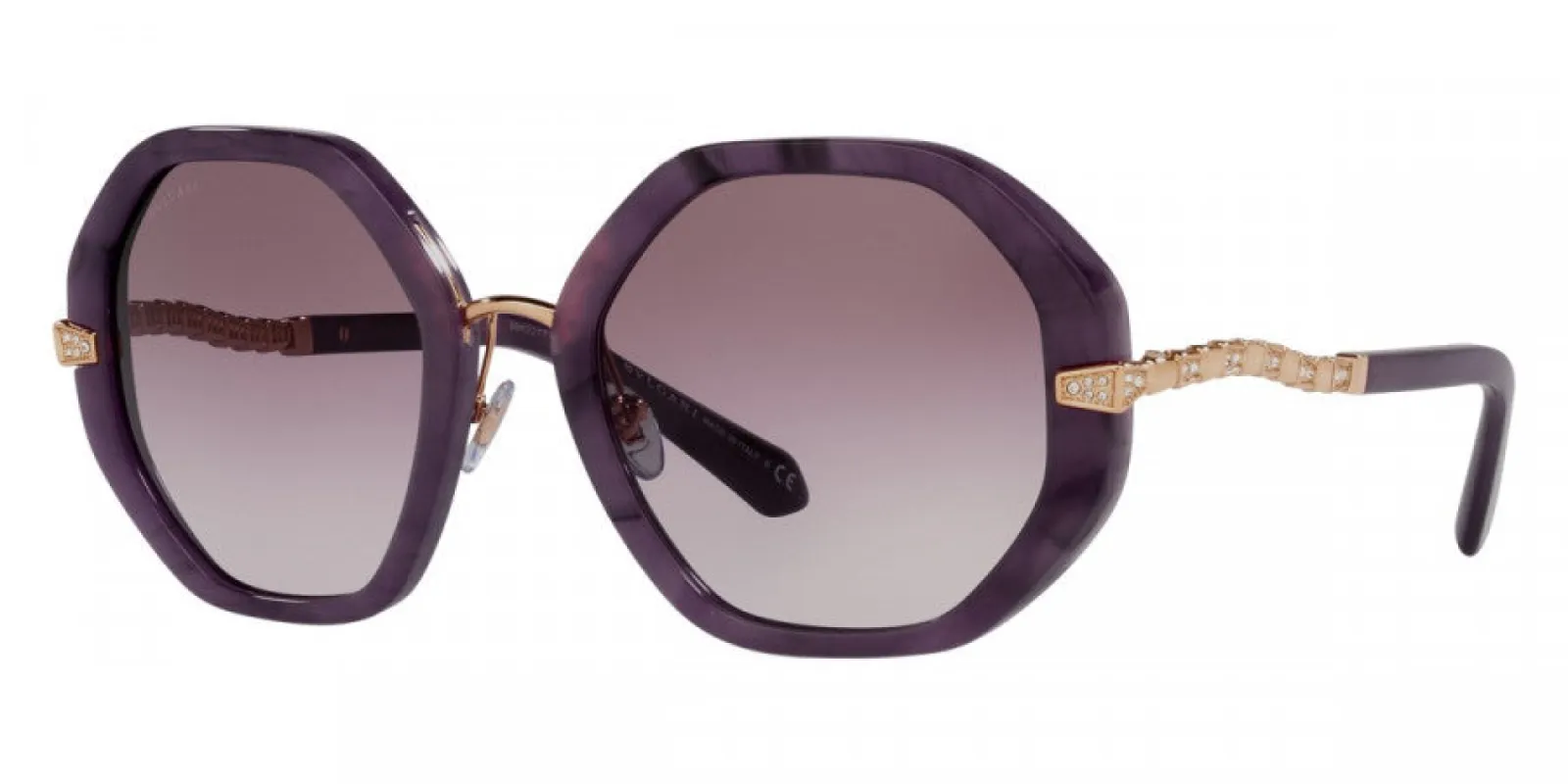 Bulgari Women's 55 mm Marbled Amethyst Sunglasses BV8242B-55178H-55 sold by Ruumur