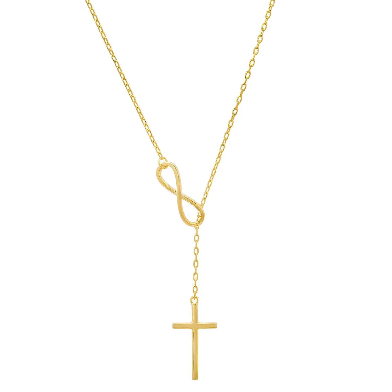 Sterling Silver Infinity Cross Lariat Y Necklace sold by Ruumur product image thumbnail 2