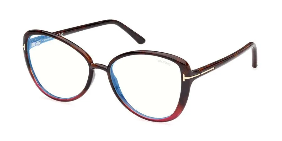 Tom Ford Women's T-Logo 55mm Coloured Havana Opticals FT5907-B-55-55 sold by Ruumur