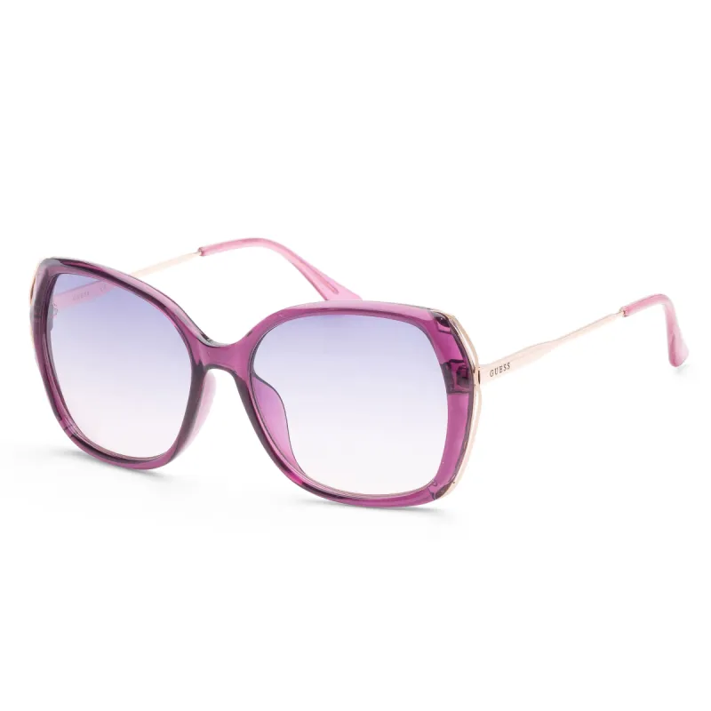 Guess Women's 57mm Transparent Burgundy Sunglasses GF0396-81X sold by Ruumur