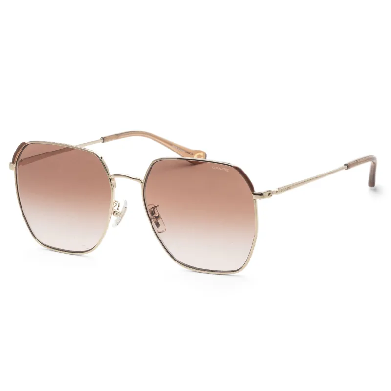 Coach Women's 60mm Shiny Light Gold Brown Sunglasses HC7165D-900513-60 sold by Ruumur