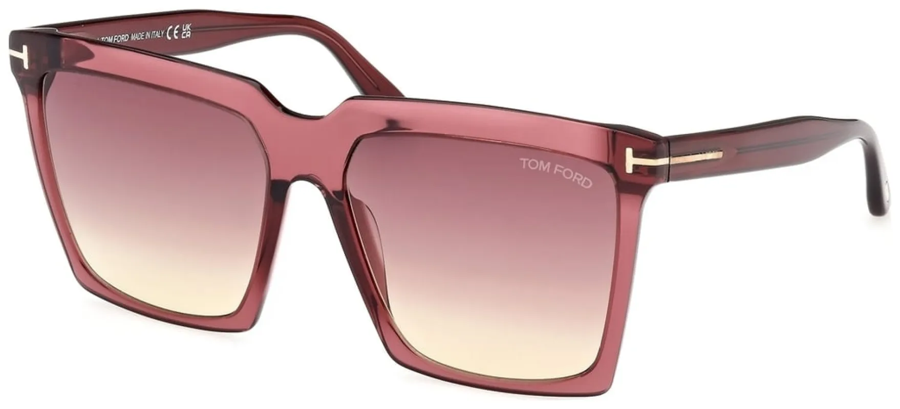 Tom Ford Women's Sabrina 58mm Shiny Bordeaux Sunglasses FT0764-69T-58 sold by Ruumur