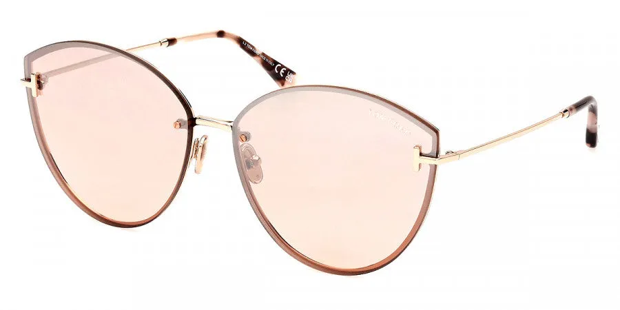 Tom Ford Women's Evangeline 63mm Shiny Rose Gold Sunglasses FT1106-28U-63 sold by Ruumur