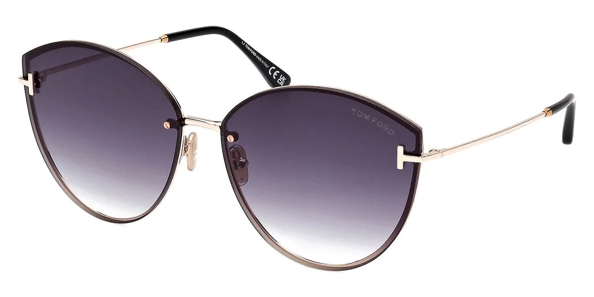 Tom Ford Women's Evangeline 63mm Shiny Rose Gold Sunglasses FT1106-28B-63 sold by Ruumur