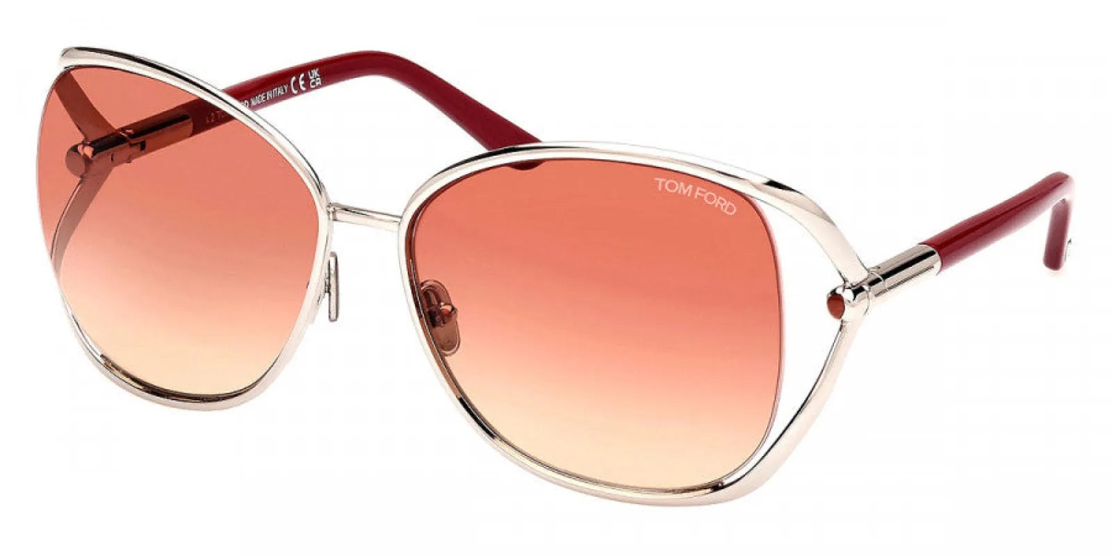 Tom Ford Women's Marta 62mm Shiny Palladium Sunglasses FT1091-16T-62 sold by Ruumur