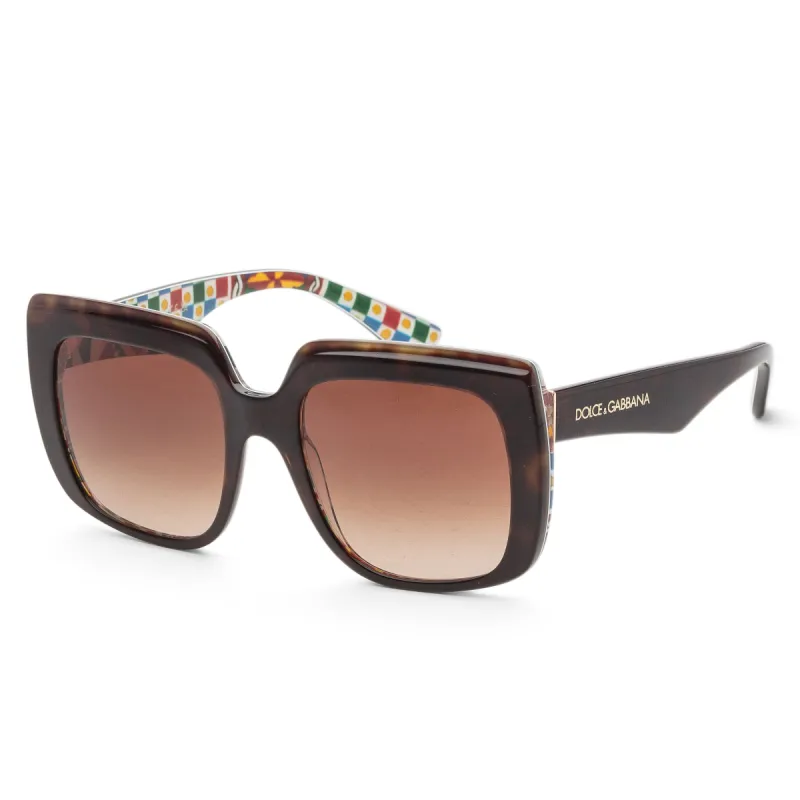 Dolce & Gabbana Women's 54mm Havana On White Barrow Sunglasses DG4414-321713-54 sold by Ruumur