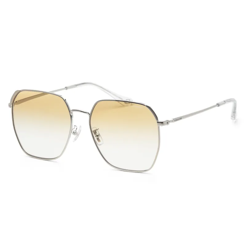 Coach Women's 60mm Shiny Silver Sunglasses HC7165D-90012Q-60 sold by Ruumur