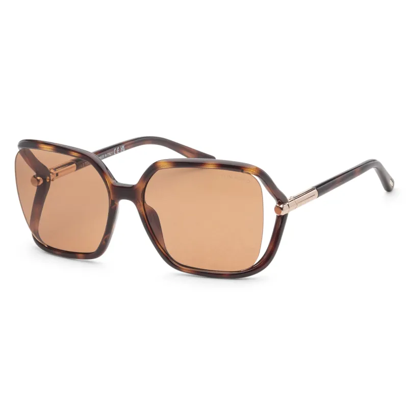 Tom Ford Women's Solange 60mm Dark Havana Sunglasses FT1089-52E-60 sold by Ruumur