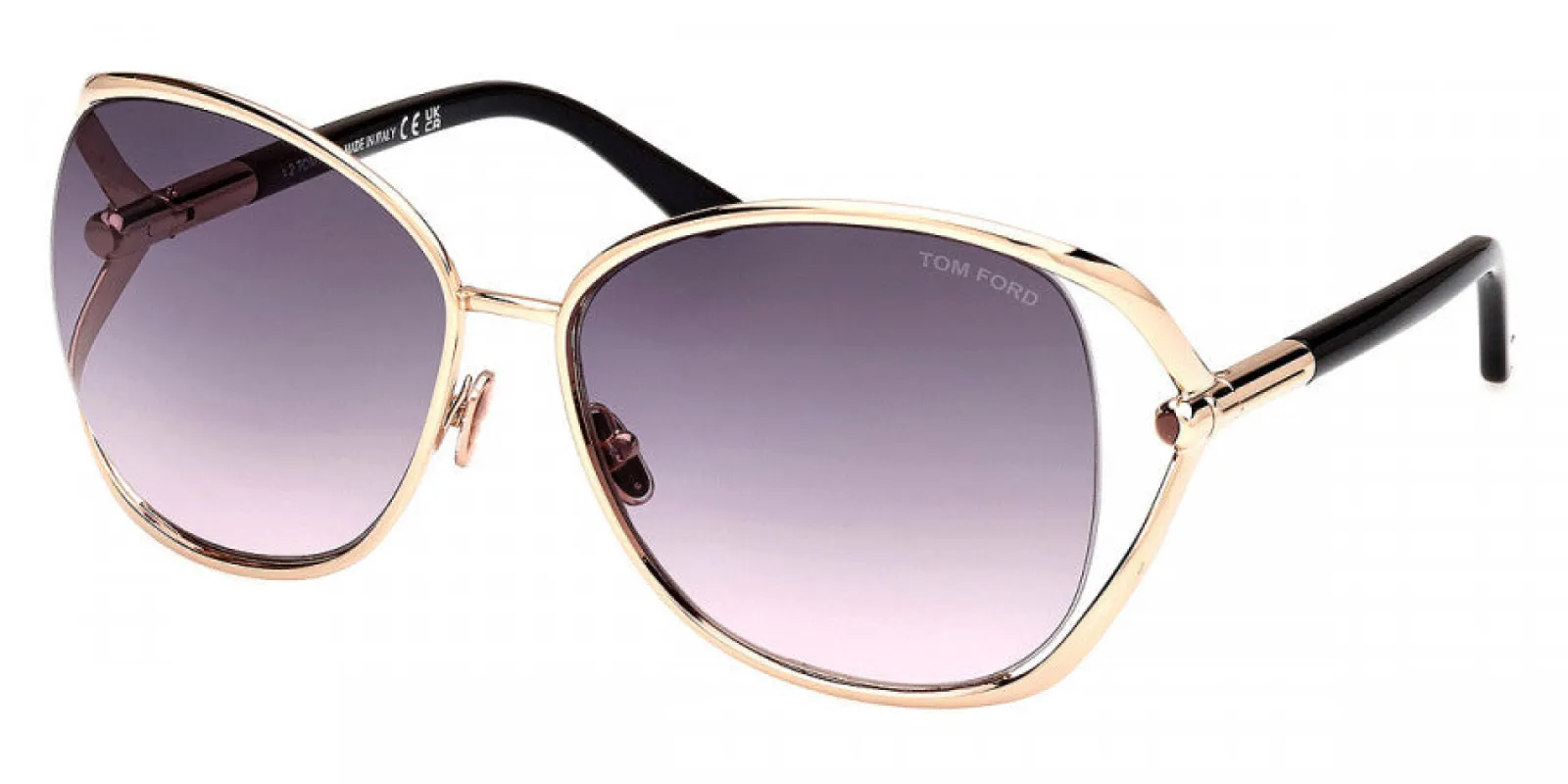 Tom Ford Women's Marta 62mm Shiny Rose Gold Sunglasses FT1091-28B-62 sold by Ruumur