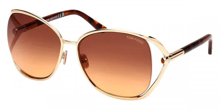 Tom Ford Women's Marta 62mm Shiny Rose Gold Sunglasses FT1091-28F-62 sold by Ruumur