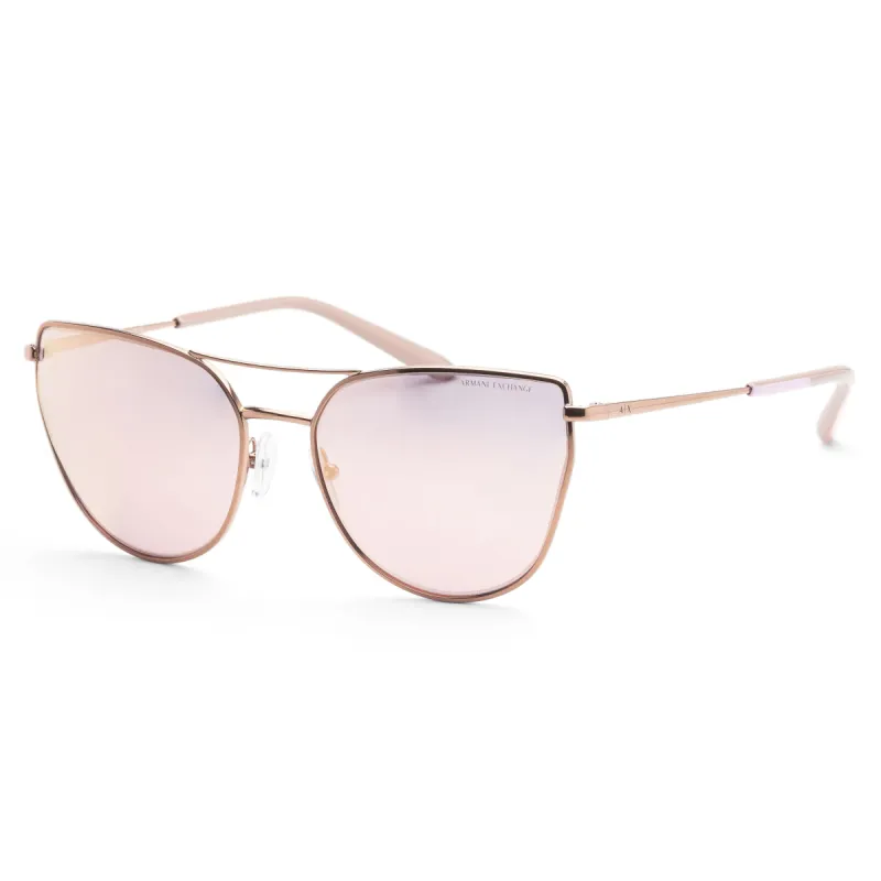 Armani Exchange Women's 56mm Shiny Rose Gold Sunglasses AX2045S-61036X-56 made by Ruumur