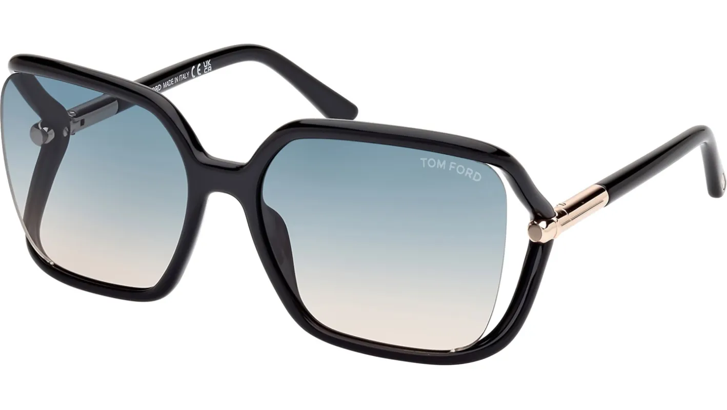 Tom Ford Women's Solange 60mm Shiny Black Sunglasses FT1089-01P-60 sold by Ruumur