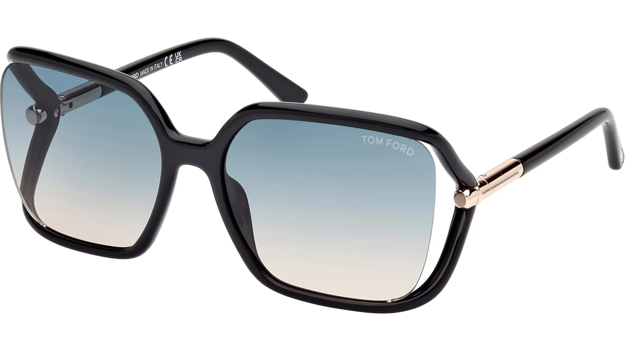 Tom Ford Women's Solange 60mm Shiny Black Sunglasses FT1089-01P-60 sold by Ruumur