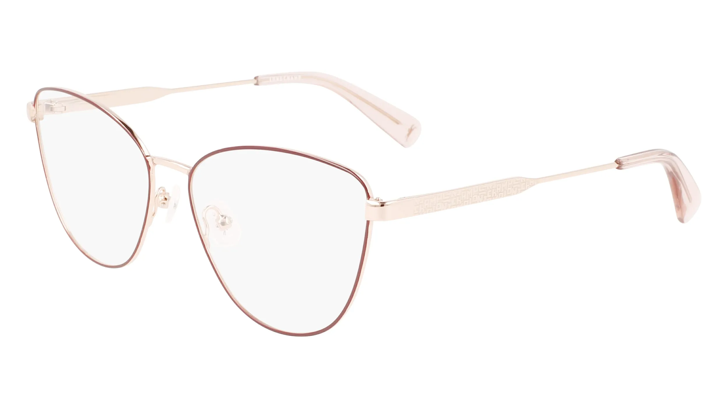 Longchamp Women's 54mm Rose Gold Burgundy Opticals LO2149-772 sold by Ruumur