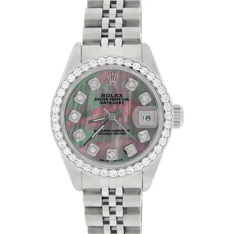 Rolex Datejust Ladies 26mm Diamond Bezel/Tahitian MOP Dial Jubilee Steel Watch TFJ-142508146 sold by Ruumur
