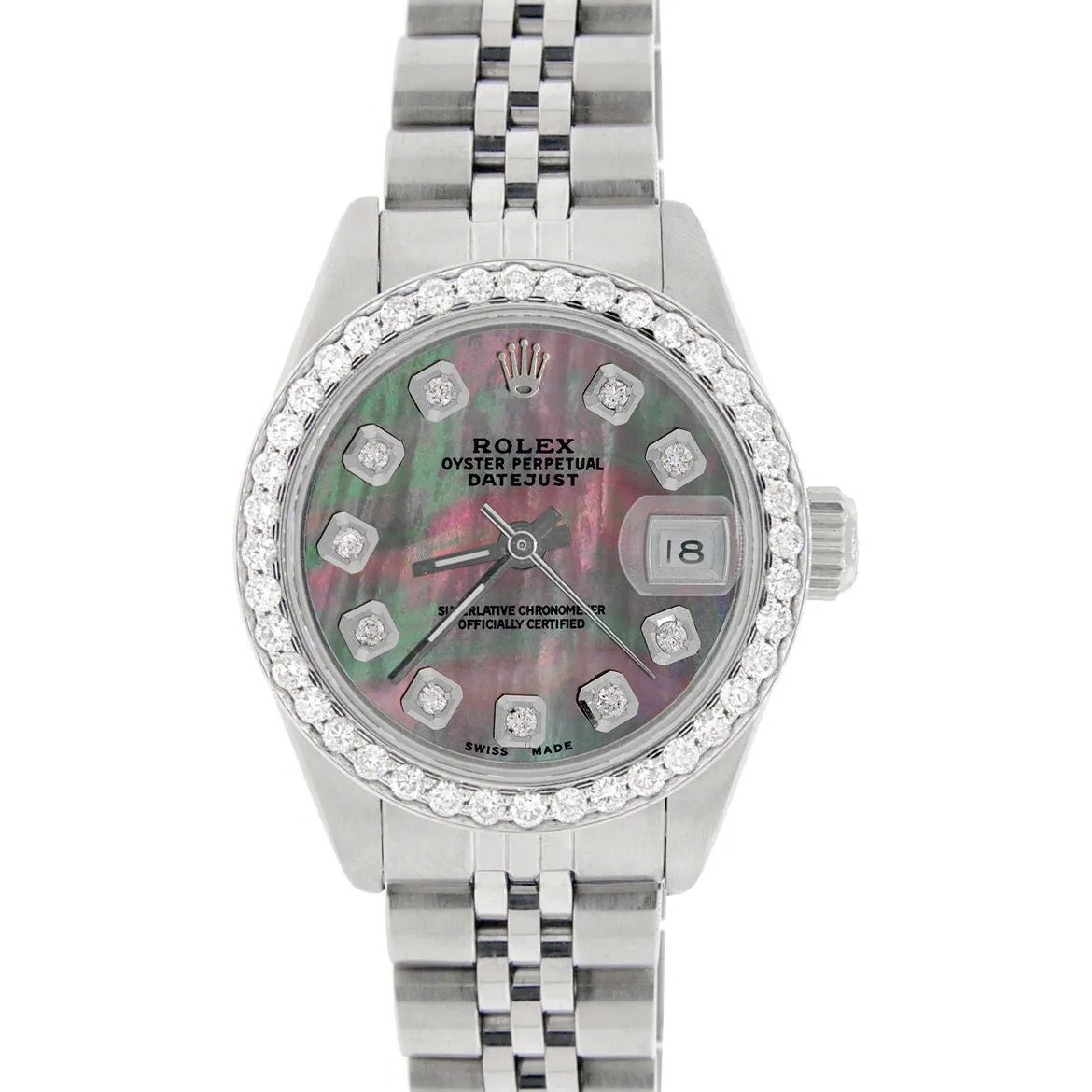 Rolex Datejust Ladies 26mm Diamond Bezel/Tahitian MOP Dial Jubilee Steel Watch TFJ-142508146 sold by Ruumur