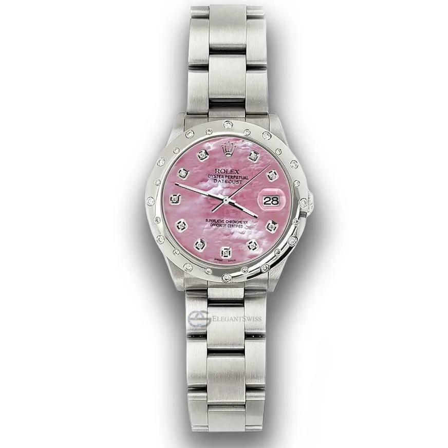 Rolex Datejust Midsize 31mm Domed 24 Diamonds Bezel/Pink MOP Dial Watch 78240 TFJ-142508736 sold by Ruumur