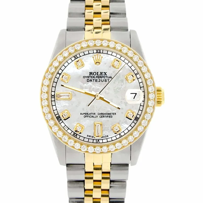 Rolex Datejust 31mm 2-Tone Watch  Diamond Bezel/White MOP Diamond Dial TFJ-142508000 sold by Ruumur