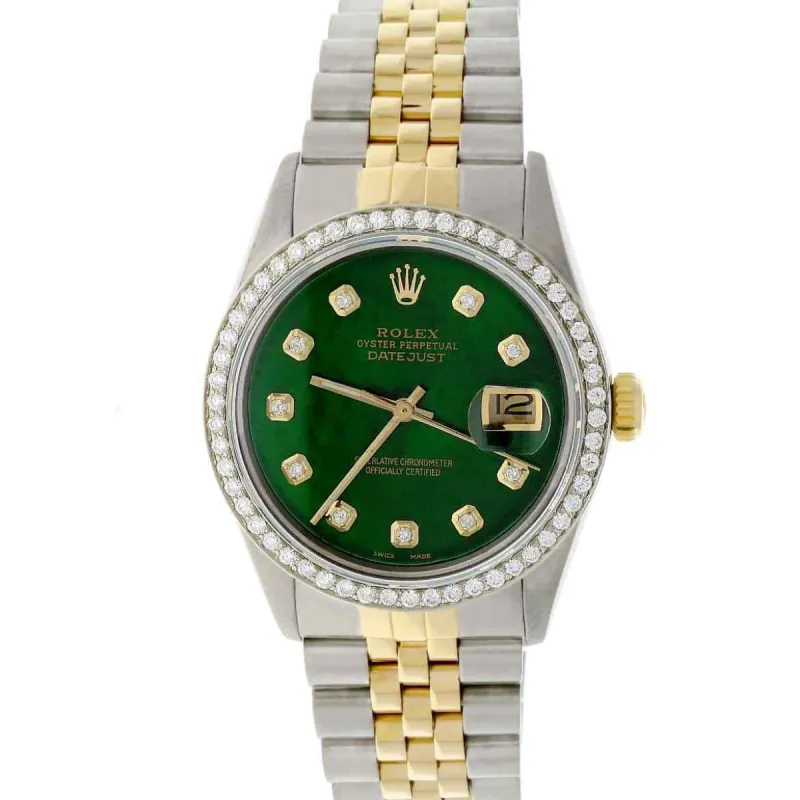 Rolex Datejust 2-Tone Gold/Steel 36mm Jubilee Watch w/MOP Diamond Dial &amp; Bezel TFJ-142508049 sold by Ruumur