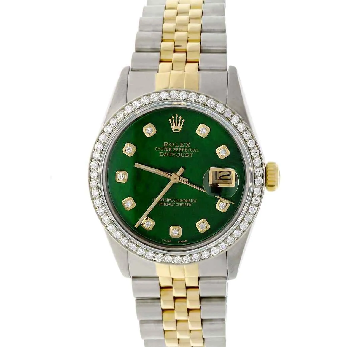 Rolex Datejust 2-Tone Gold/Steel 36mm Jubilee Watch w/MOP Diamond Dial & Bezel TFJ-142508049 sold by Ruumur