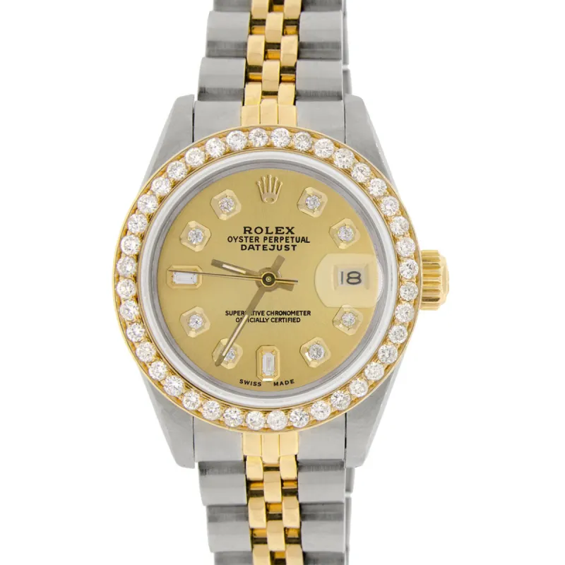 Rolex Datejust 2-Tone 26mm Diamond Bezel/Champagne Gold Dial Jubilee Watch TFJ-142508155 sold by Ruumur
