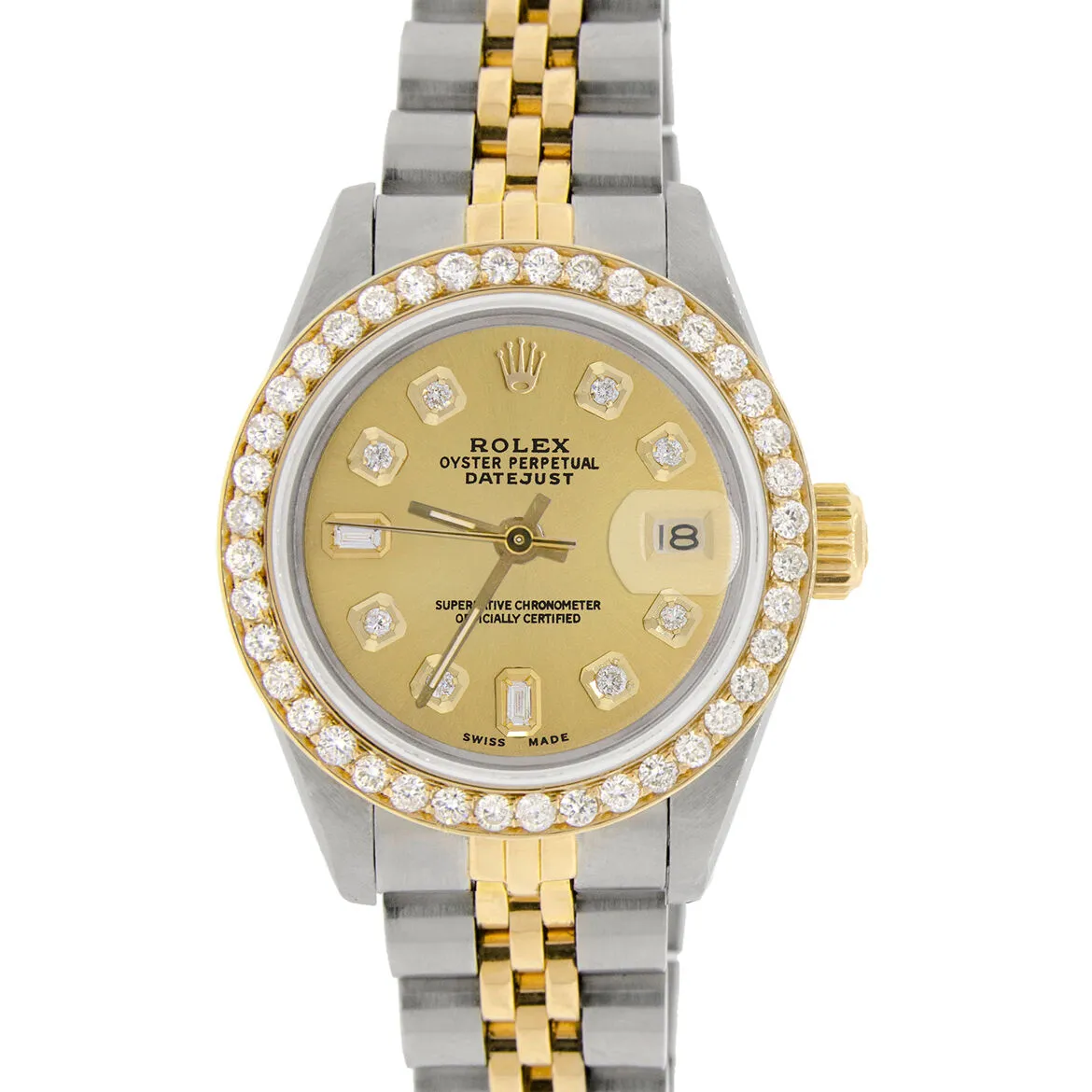 Rolex Datejust 2-Tone 26mm Diamond Bezel/Champagne Gold Dial Jubilee Watch TFJ-142508155 sold by Ruumur