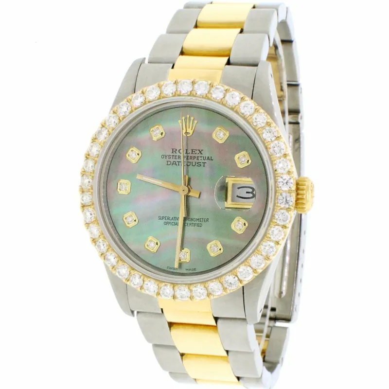 Rolex Datejust 2-Tone 36MM Oyster Watch w/Tahitian TFJ-142508045 sold by Ruumur