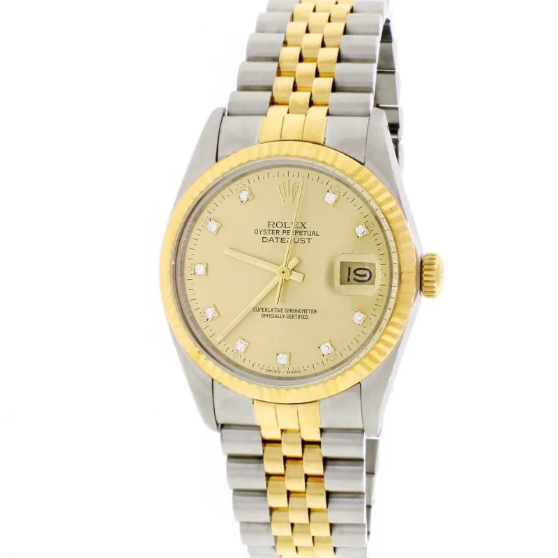 Rolex Datejust Factory Champagne Diamond Dial 2-Tone  TFJ-142508055 sold by Ruumur