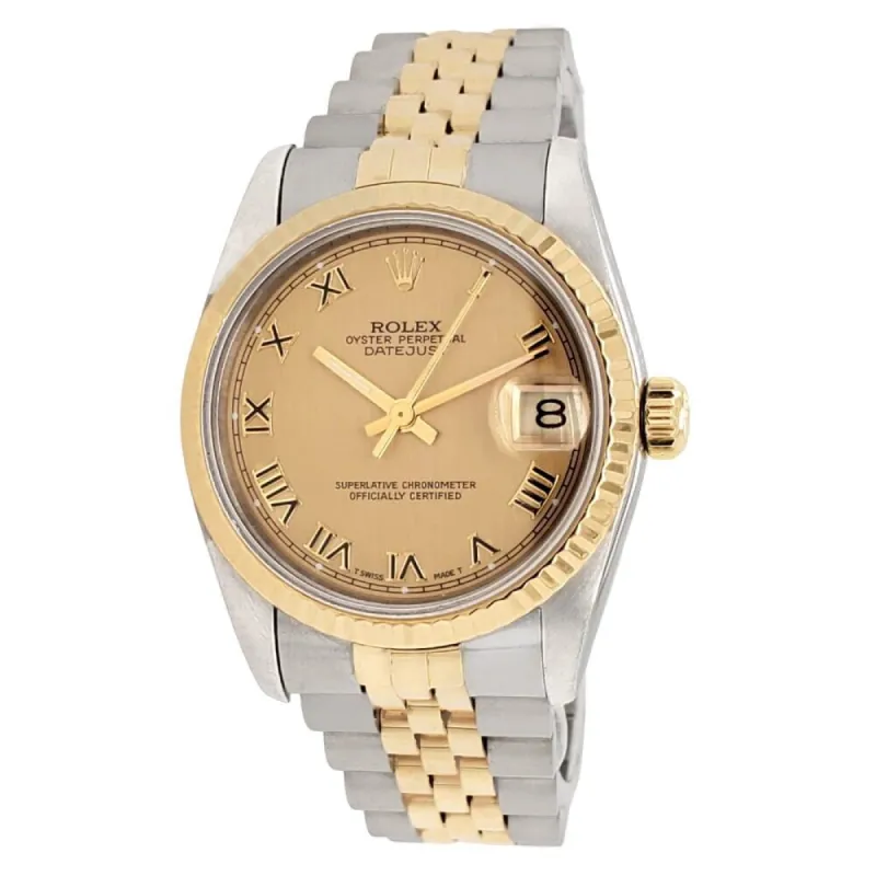 Rolex Datejust 31mm 2-tone Factory Champagne Roman Dial Watch TFJ-142508280 sold by Ruumur