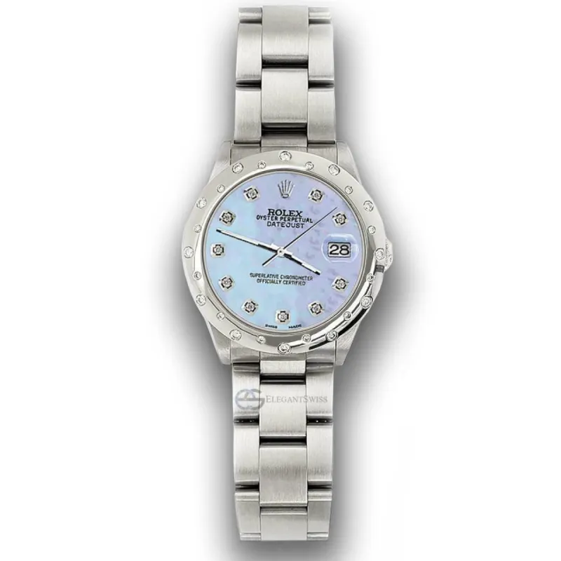 Rolex Datejust Midsize 31mm Domed 24 Diamonds Bezel/Purple MOP Dial Watch 78240 TFJ-142508779 sold by Ruumur