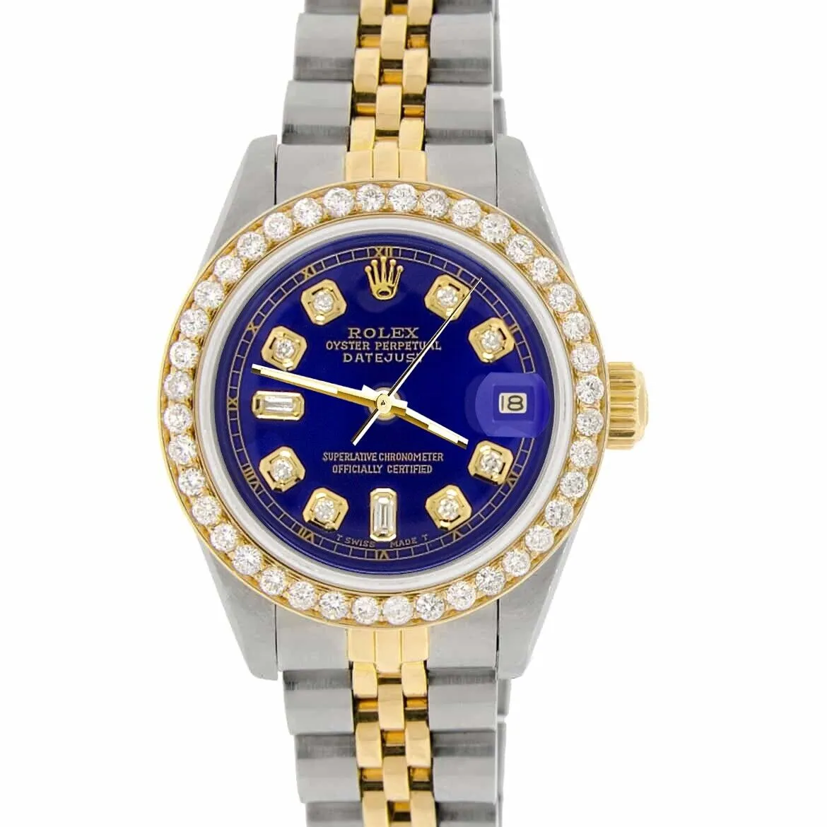 Rolex Datejust 26mm 2-Tone Watch Diamond Bezel/Blue Diamond Dial TFJ-142508001 sold by Ruumur