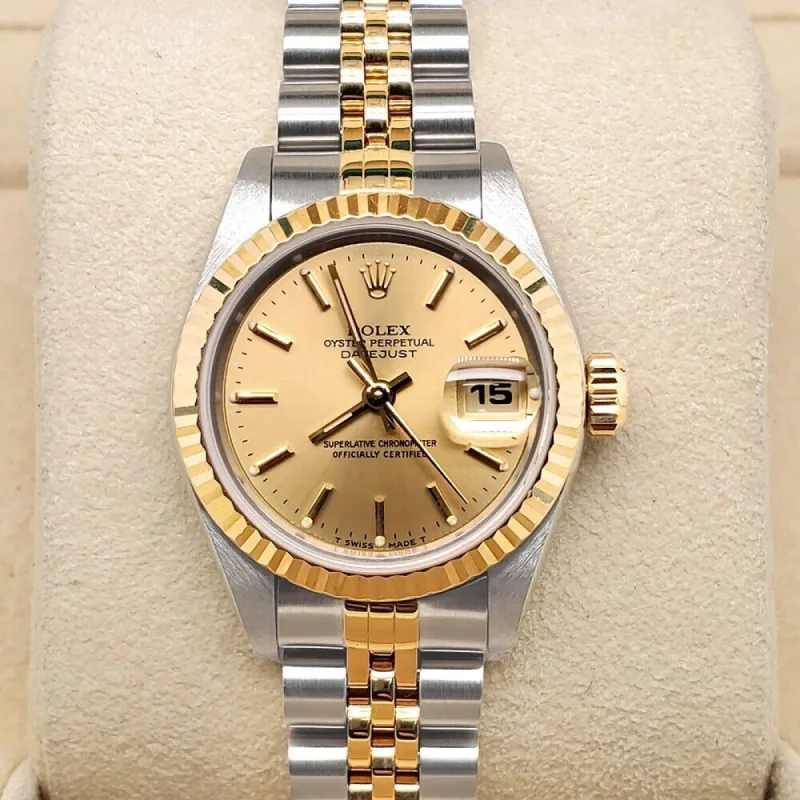 Rolex Datejust   Factory Champagne Dial/Fluted Bezel Watch   TFJ-142508249 sold by Ruumur