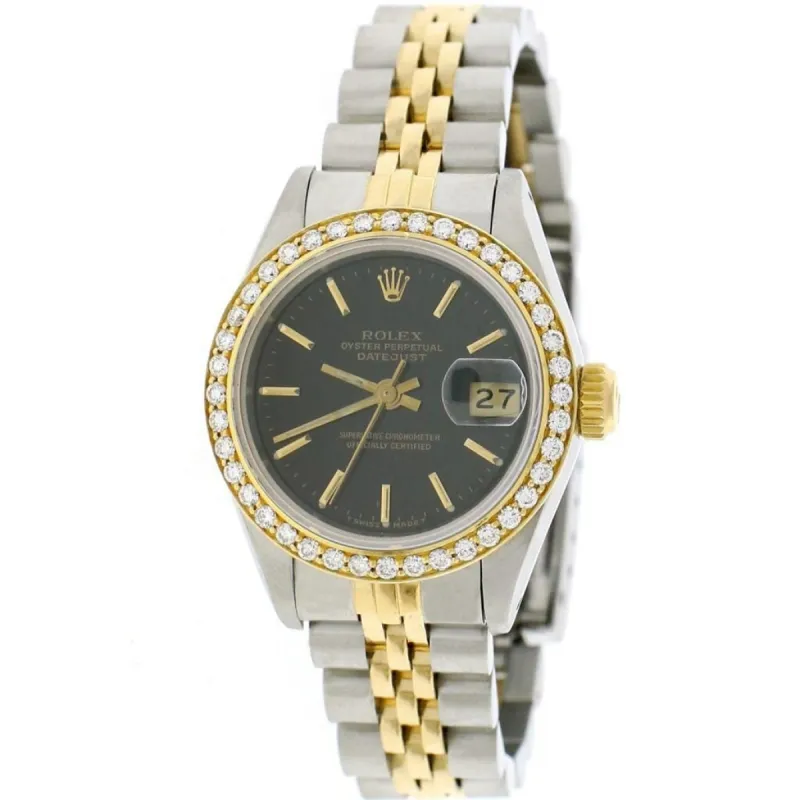 Rolex Datejust 2-Tone 26mm Factory Stick Dial/Custom Diamond Bezel Jubilee Watch TFJ-142508072 sold by Ruumur