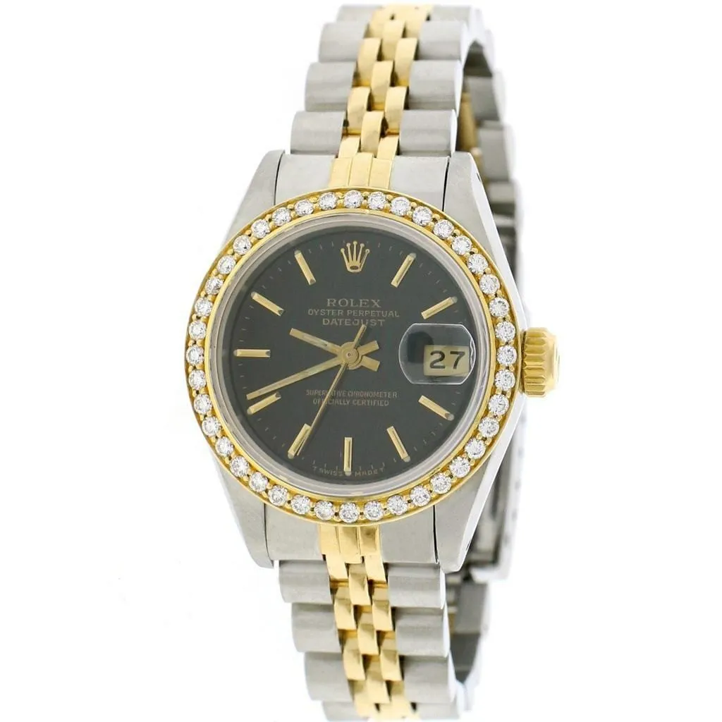 Rolex Datejust 2-Tone 26mm Factory Stick Dial/Custom Diamond Bezel Jubilee Watch TFJ-142508072 sold by Ruumur