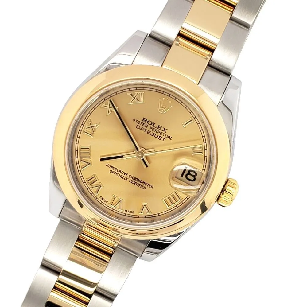 Rolex Datejust 31mm 2-tone Factory Champagne Roman Dial Watch TFJ-142508277 sold by Ruumur