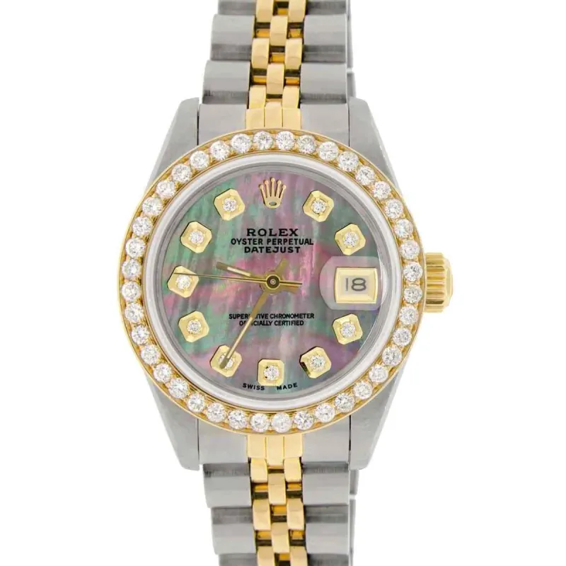 Rolex Datejust Ladies 2-Tone 26mm Diamond Bezel/Tahitian MOP Dial Jubilee Watch TFJ-142508156 sold by Ruumur