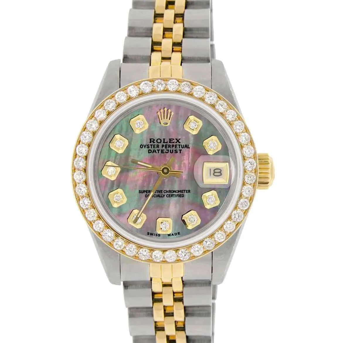 Rolex Datejust Ladies 2-Tone 26mm Diamond Bezel/Tahitian MOP Dial Jubilee Watch TFJ-142508156 sold by Ruumur