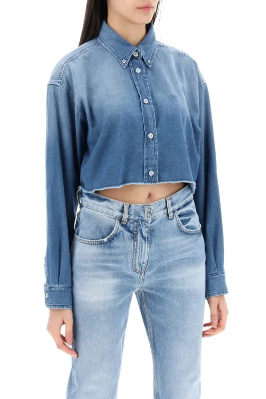 Givenchy Denim Cropped Shirt For Women sold by Ruumur