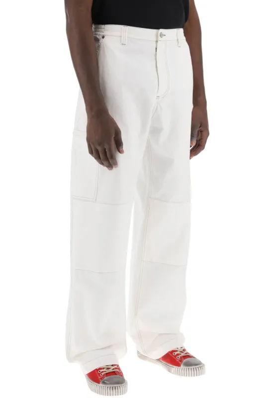 Mm6 Maison Margiela Wide Cotton Canvas Trousers For Men Or Women sold by Ruumur