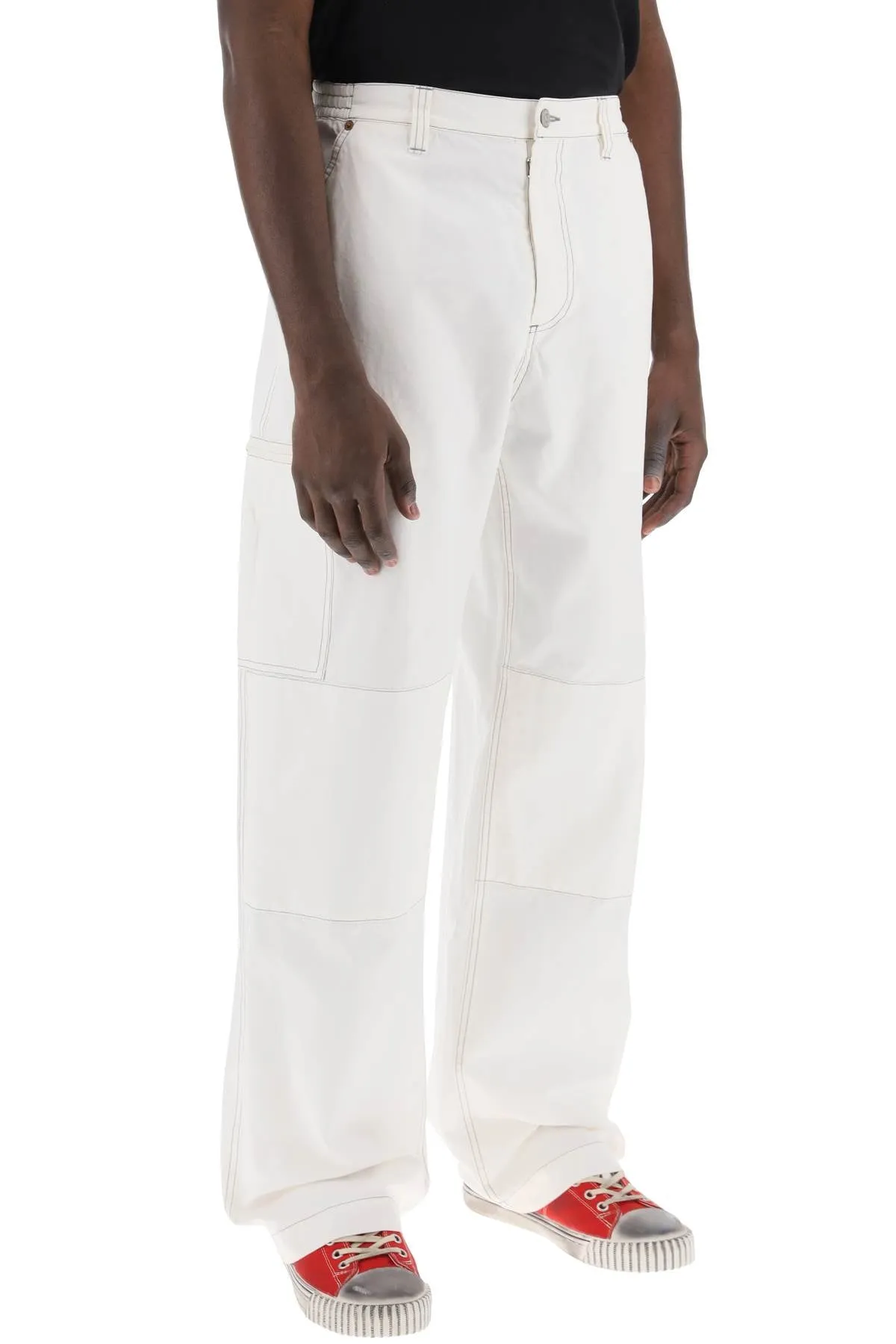 Mm6 Maison Margiela Wide Cotton Canvas Trousers For Men Or Women sold by Ruumur