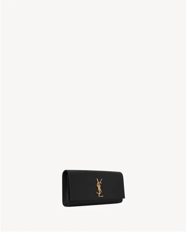 Saint Laurent Kate Clutch In Grain De Poudre Embossed Leather - Gold sold by Ruumur