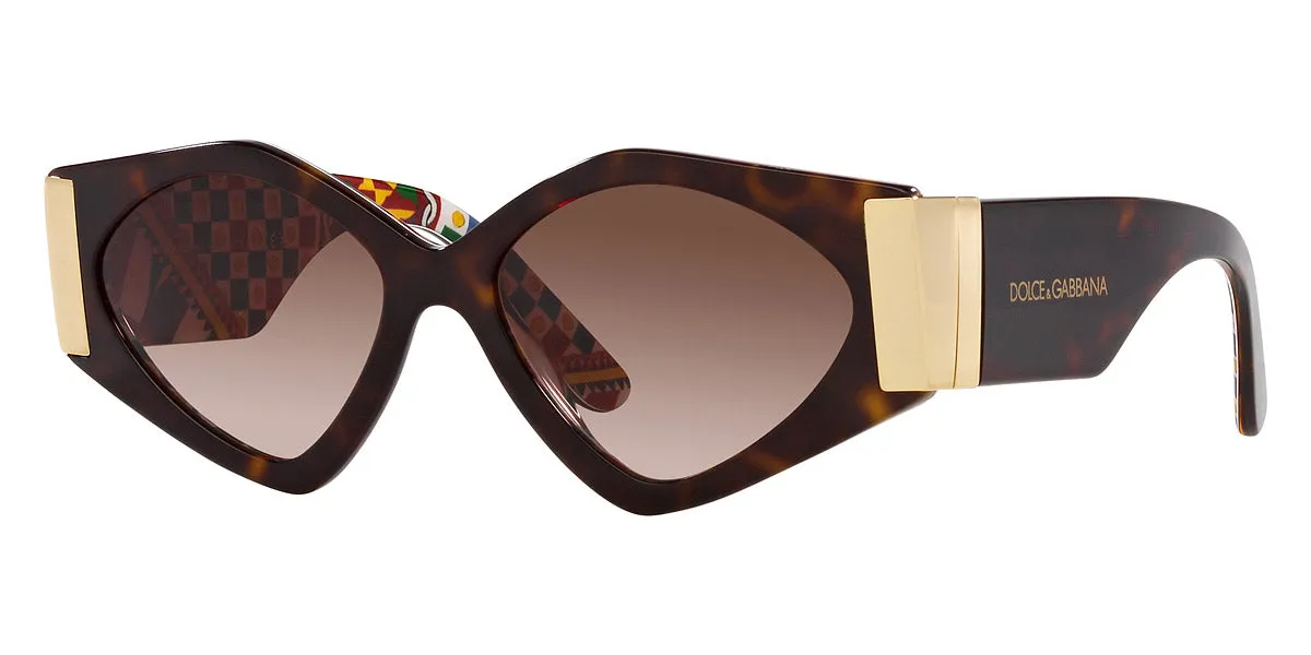 Dolce & Gabbana Women's 55mm Havana On White Barrow Sunglasses DG4396-321713-55 sold by Ruumur