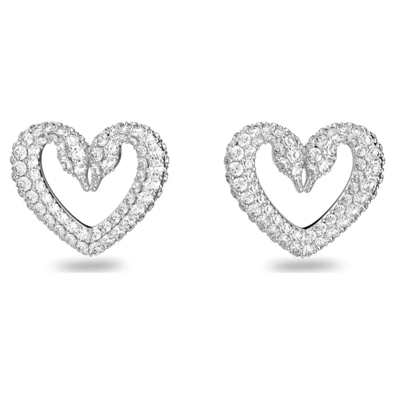 Swarovski Una Women's White Crystal Rhodium-Plated Earrings 5625535 sold by Ruumur